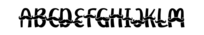My Hero Father Moustache Font UPPERCASE
