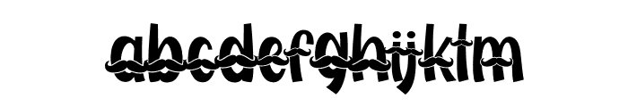 My Hero Father Moustache Font LOWERCASE