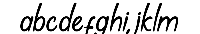 My Note Italic Font LOWERCASE