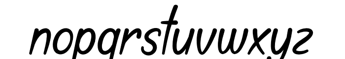 My Note Italic Font LOWERCASE