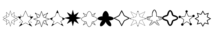 My Star Dingbats Font LOWERCASE