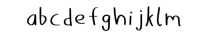 MyFatHand Light Font LOWERCASE