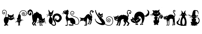 Mystical cat Font UPPERCASE