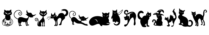 Mystical cat Font UPPERCASE