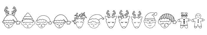 NA Christmas Doodles Font LOWERCASE
