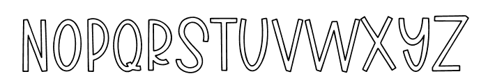 NA My Boy Outline Font UPPERCASE