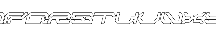 NCL BRAYQOSE Outline Slant Font LOWERCASE