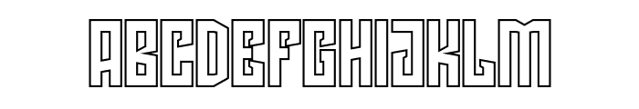 NCL Sebgorq Outline Font UPPERCASE