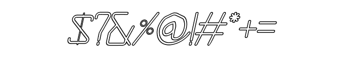 NEO Italic Outline Font OTHER CHARS