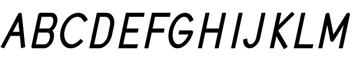 NEOGEO CONDENSED LIGHT ITALIC Font UPPERCASE