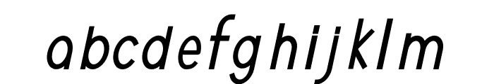 NEOGEO CONDENSED LIGHT ITALIC Font LOWERCASE