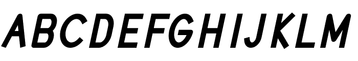 NEOGEO CONDENSED REGULAR ITALIC Font UPPERCASE