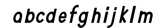 NEOGEO CONDENSED REGULAR ITALIC Font LOWERCASE