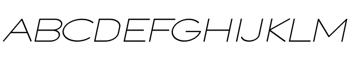 NEOGEO NORMAL THIN ITALIC Font UPPERCASE