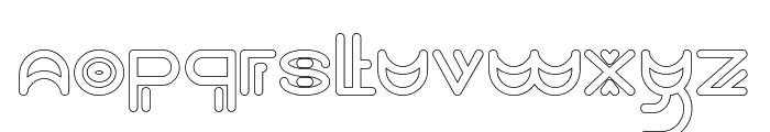 NEVER ENDING MAZE-Hollow Font LOWERCASE