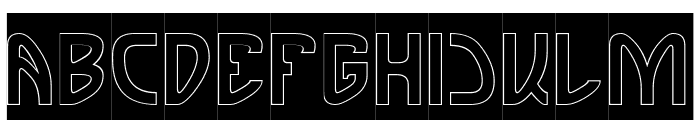 NICE AIR-Hollow Inverse Font UPPERCASE