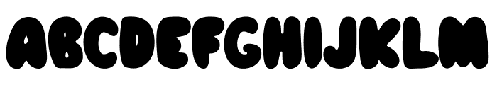 NN Awesome Bubble Bold Font UPPERCASE