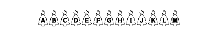 NN Christmas Tree2 Font UPPERCASE