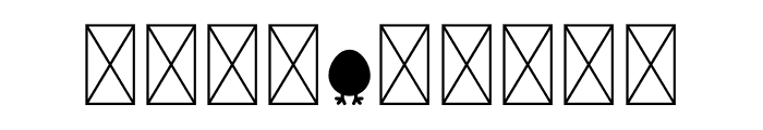 NN Easter Egg Chick Font OTHER CHARS