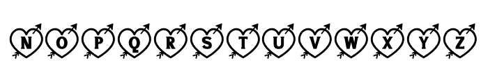 NN Heart Cupid Font UPPERCASE