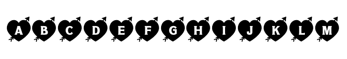 NN Heart Cupid Font LOWERCASE