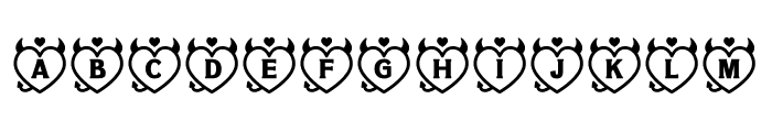 NN Heart Devil Font UPPERCASE