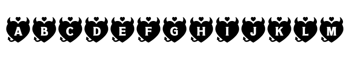 NN Heart Devil Font LOWERCASE