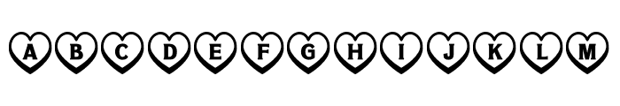 NN Heart3 Font UPPERCASE