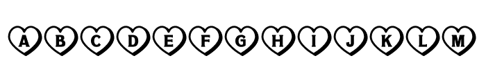 NN Heart3 Font LOWERCASE