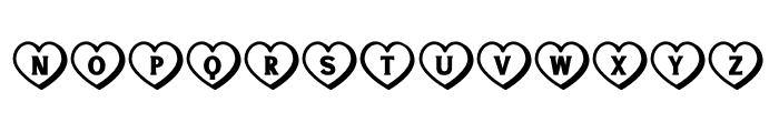 NN Heart3 Font LOWERCASE