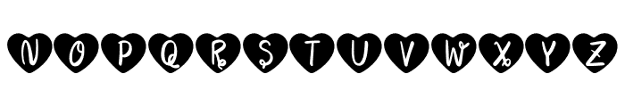 NN Valentines HeartD Font UPPERCASE