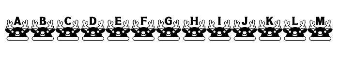 NN Xmas Reindeer Font UPPERCASE