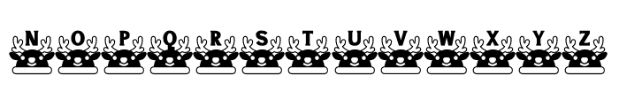 NN Xmas Reindeer Font UPPERCASE