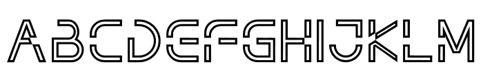 NOTHAN Outline Font UPPERCASE