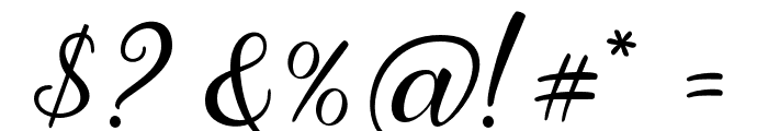NadhineScript Font OTHER CHARS