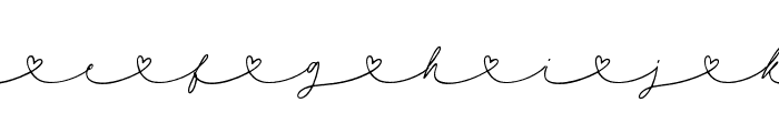 NadiaHeart-Love Font LOWERCASE