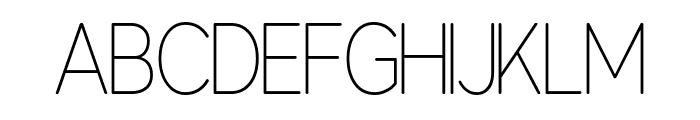 Nagatshu Extra Light Font LOWERCASE
