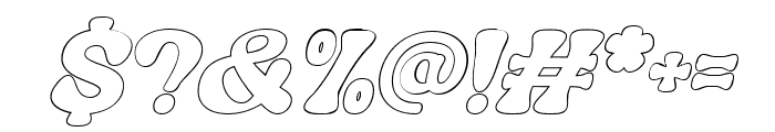 Nagbuloe Bold Italic Outline Font OTHER CHARS