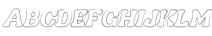 Nagbuloe Bold Italic Outline Font UPPERCASE