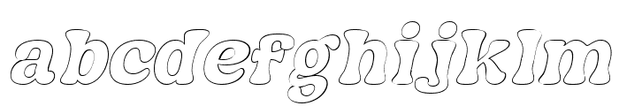 Nagbuloe Bold Italic Outline Font LOWERCASE