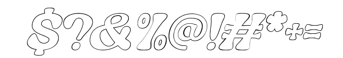 Nagbuloe Italic Outline Font OTHER CHARS