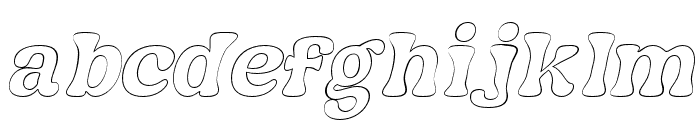 Nagbuloe-ItalicOutline Font LOWERCASE