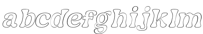 Nagbuloe-ThinItalicOutline Font LOWERCASE