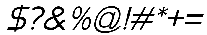 Namata-MediumItalic Font OTHER CHARS