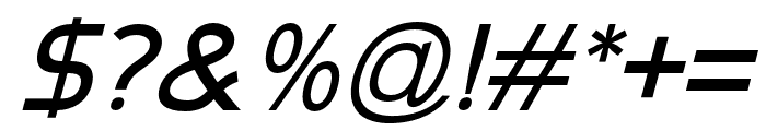 Namata-SemiBoldItalic Font OTHER CHARS