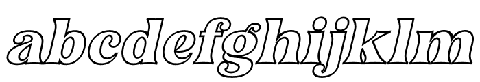 Narifah Outline Italic Font LOWERCASE
