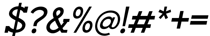 NayanikaSlab-MediumItalic Font OTHER CHARS