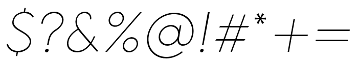 Nela Sans Extralight Italic Font OTHER CHARS
