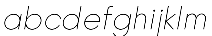Nela Sans Extralight Italic Font LOWERCASE