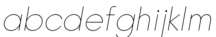 Nela Sans Thin Italic Font LOWERCASE